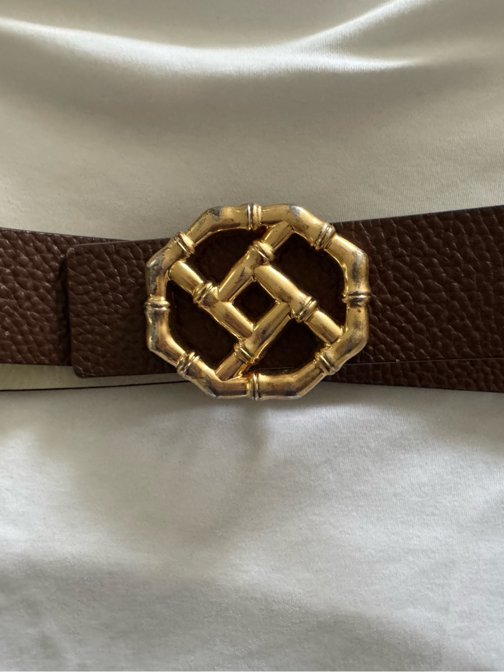 J. McClaughlin woman’s reversible belt (Brown/Ivory)